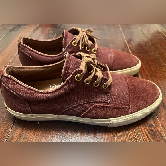 Vans Off The Wall Destroy Luxury Burgundy Skateboarding Shoes Size 10 - Picture 4 of 9